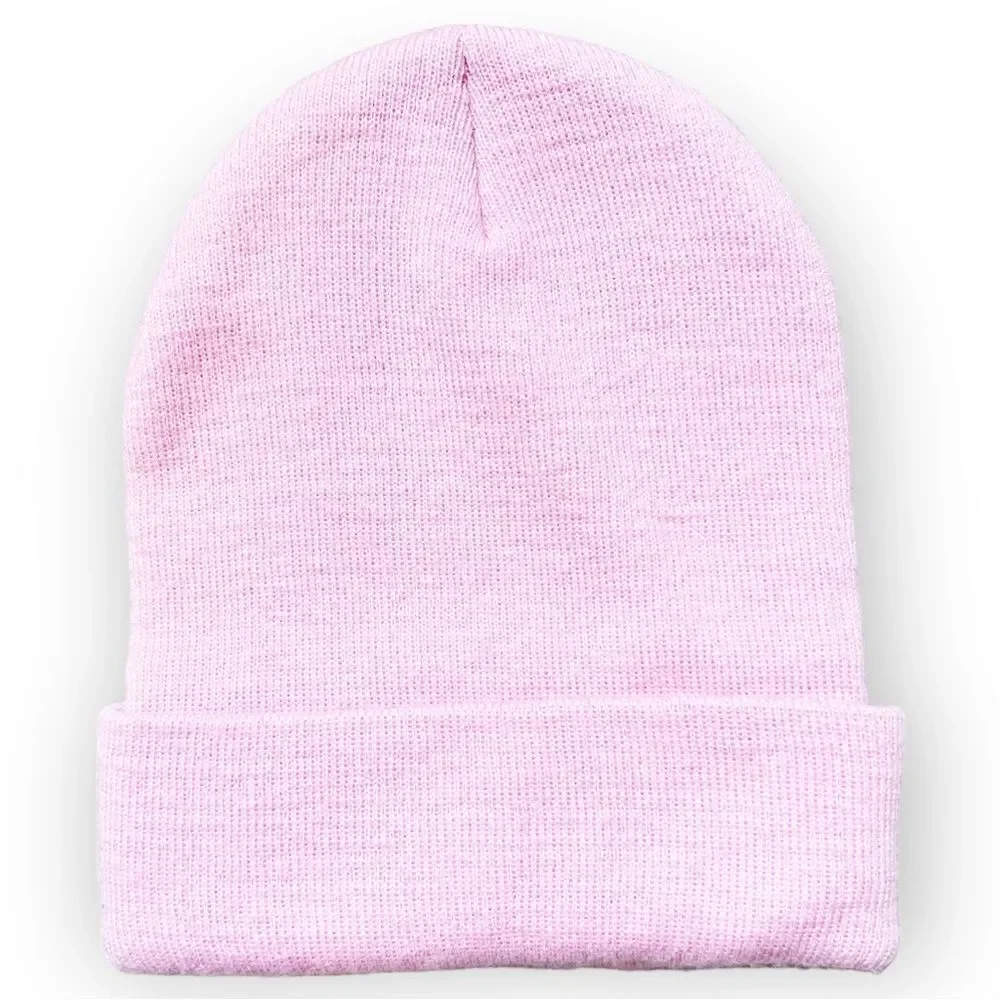 I Love New York. I Heart NY. I Love New York Embroidered Cozy Pink Beanie Hat.